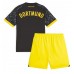 Borussia Dortmund kläder Barn 2023-24 Bortatröja Kortärmad (+ korta byxor)
